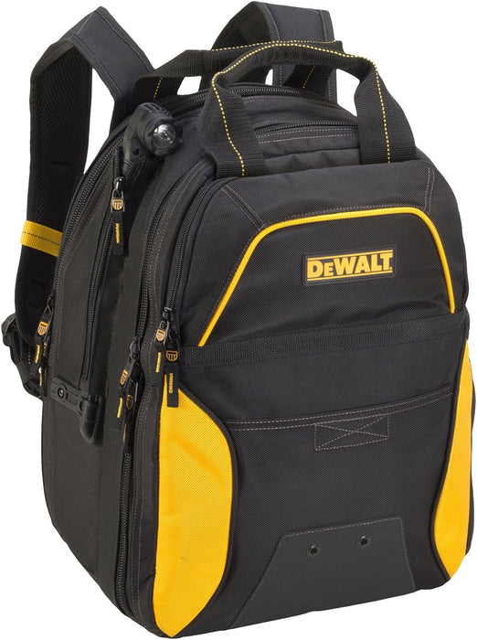 Mochila para herramientas de carga USB iluminada con 33 bolsillos DEWALT 