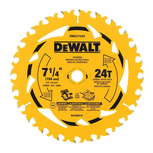 DEWALT 7-1/4" 24T Circular Saw Blade