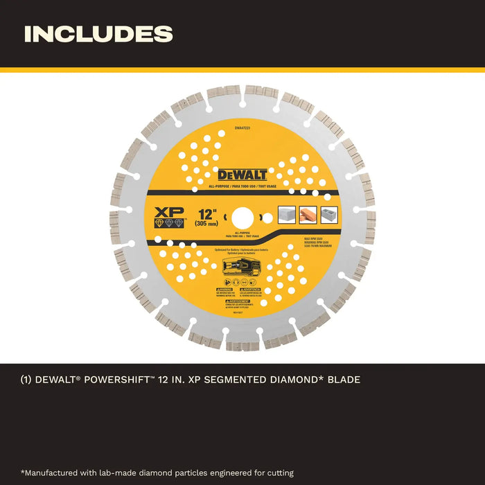 DEWALT POWERSHIFT™ 12 Inch XP Segmented Diamond Blade