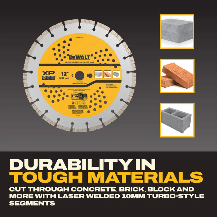 DEWALT POWERSHIFT™ 12 Inch XP Segmented Diamond Blade