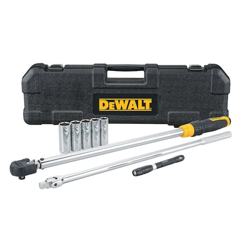 DEWALT 8 Pc. 1/2 In. Drive Torque Wrench Tire Change Kit