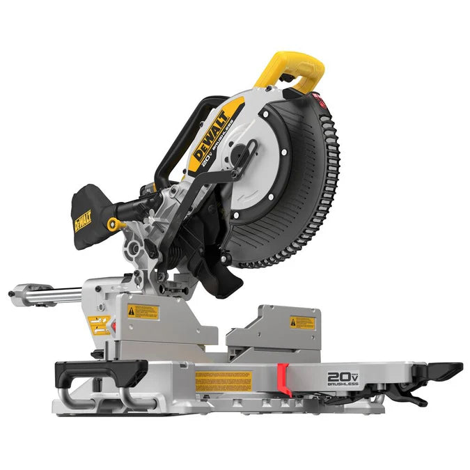 Sierra ingletadora compuesta deslizante de doble bisel DEWALT de 12"