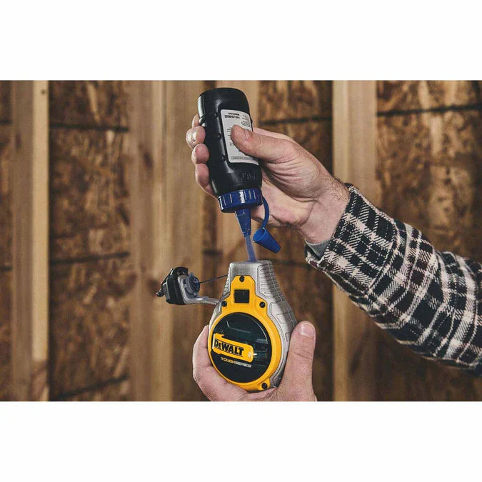 DeWalt DWHT48335RC TOUGHSERIES Chalk Reel Kit- 6:1 Gear System/Red Chalk for High-Visibility Marking