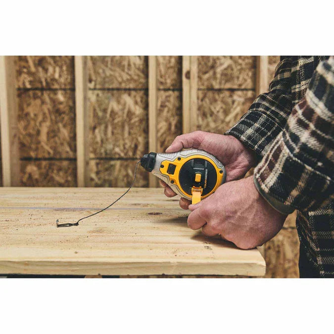 DeWalt DWHT48335RC TOUGHSERIES Chalk Reel Kit- 6:1 Gear System/Red Chalk for High-Visibility Marking