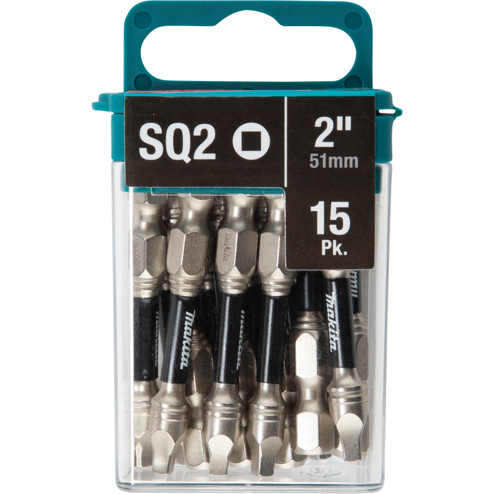 MAKITA IMPACT XPS® #2 Square 2" Power Bit (15 PACK)