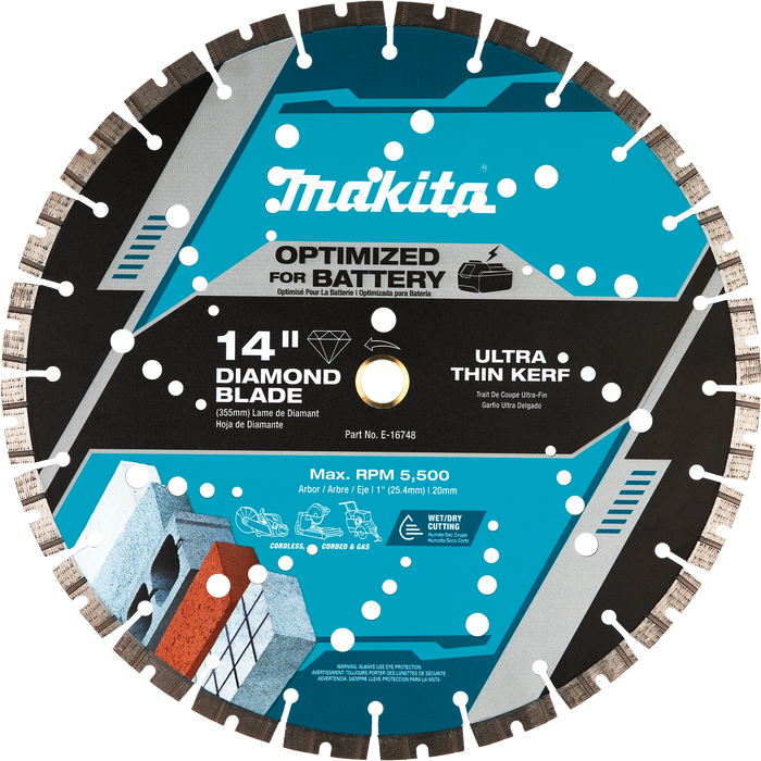 ‍MAKITA Hoja de diamante de corte fino de 14", segmentada, uso general (100% de descuento)