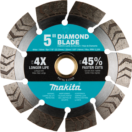 MAKITA 5" Diamond Blade, Segmented Turbo, General Purpose