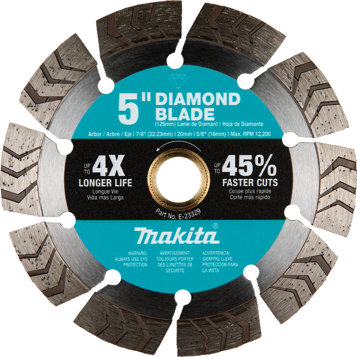 MAKITA 5" Diamond Blade, Segmented Turbo, General Purpose