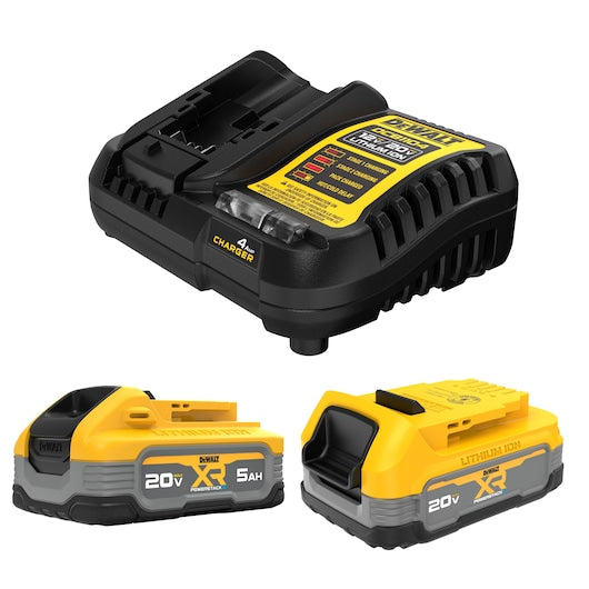 DEWALT 20V MAX* XR® POWERSTACK™ Compact & 5Ah Battery Kit