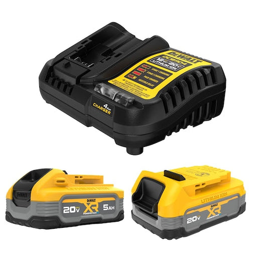DEWALT 20V MAX* XR¬Æ POWERSTACK‚Ñ¢ Compact & 5Ah Battery Kit