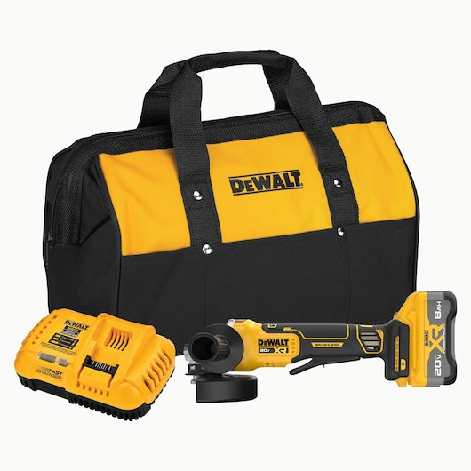 DEWALT 20V MAX* XR Brushless Cordless 4-1/2 in. - 5 in. Angle Grinder Kit with XR POWERPACK™