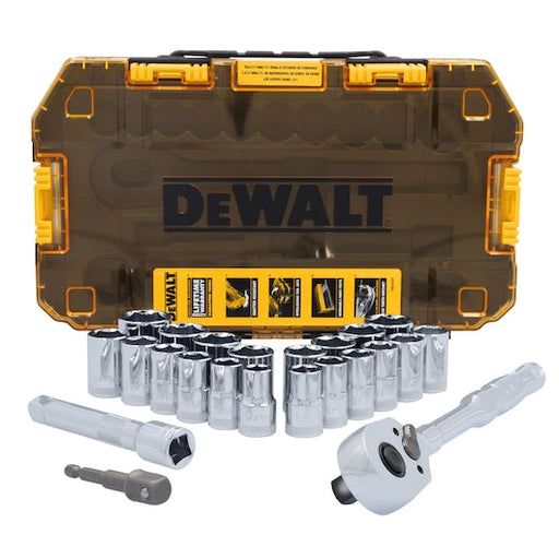 DEWALT 23 PC. TOUGHSERIES‚Äö√ë¬¢ TOUGH BOX 1/2" Drive Mechanic's Tool Set