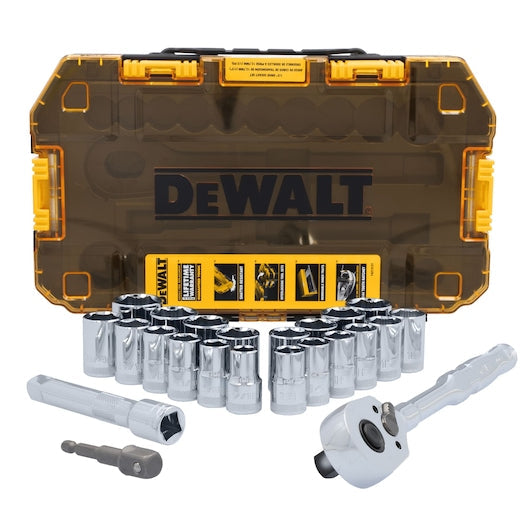DEWALT 23 PC. TOUGHSERIES‚Äö√ë¬¢ TOUGH BOX 1/2" Drive Mechanic's Tool Set