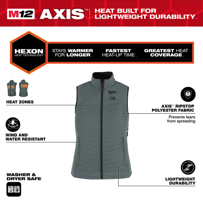 Milwaukee M12 WOMEN’S HEATED AXIS VEST F300E-21S