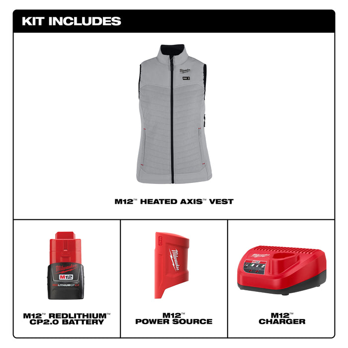 Milwaukee M12 WOMEN’S HEATED AXIS VEST F300G-212X