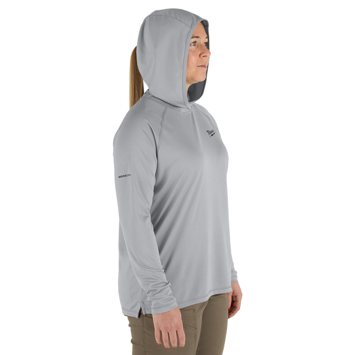 Milwaukee WMN WORKSKIN Hood Shirt Gray XS F550G-XS