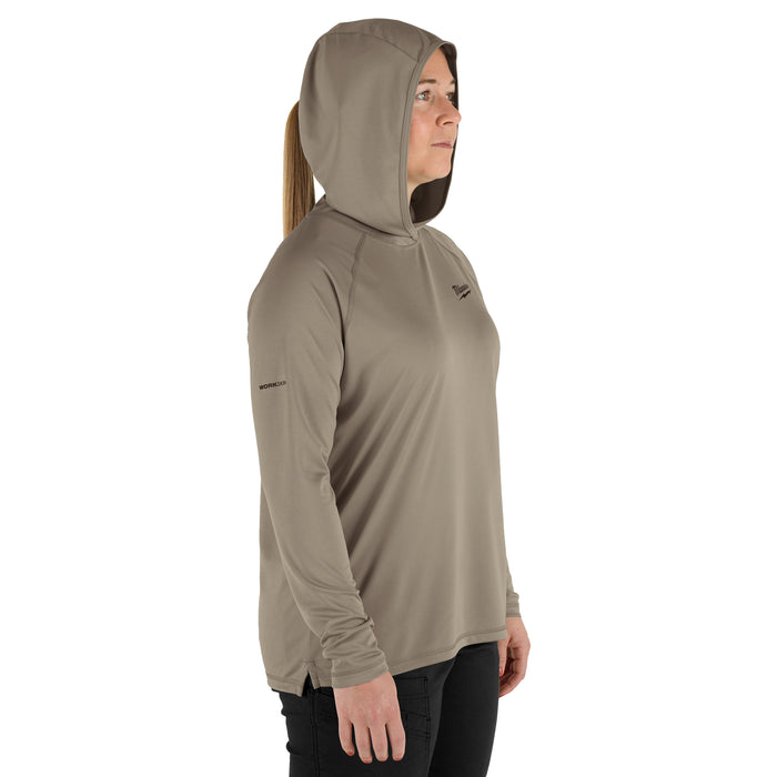 Milwaukee WMN WORKSKIN Hooded Shirt Sand M F550N-M