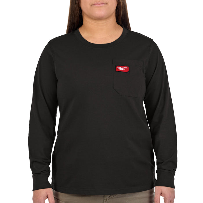 Milwaukee Women's GRIDIRON Long Sleeve Pocket T-Shirt F551B-2X