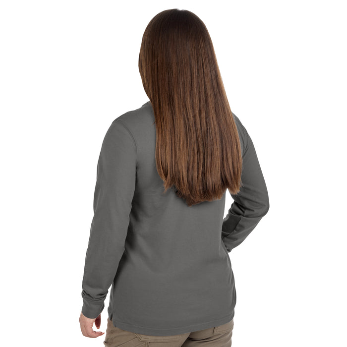 Milwaukee Women's Pocket T - LS Gray XS F551G-XS