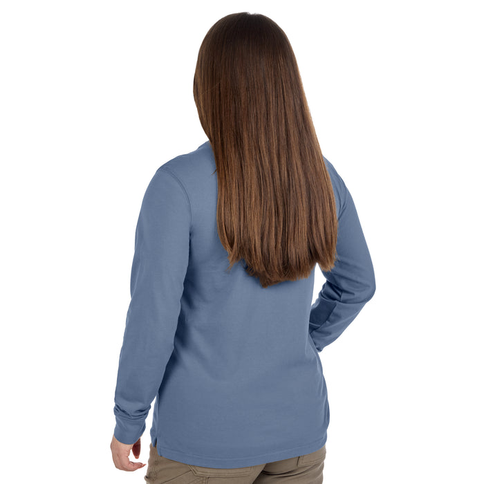 Milwaukee Women's Pocket T - LS Blue L F551U-L