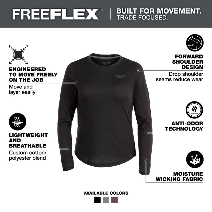 Milwaukee WMN FREEFLEX Hybrid T LS BLK S F552B-S