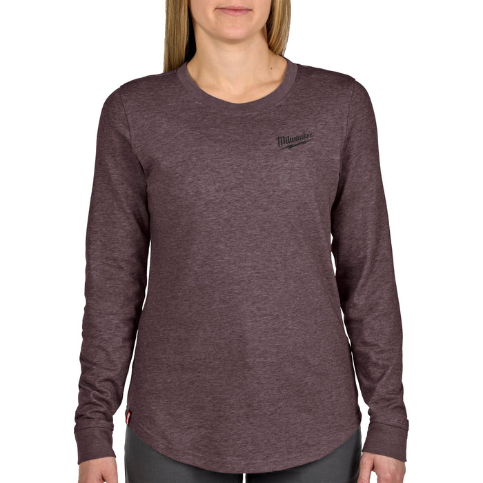 Milwaukee Women's Long Sleeve FREEFLEX Hybrid Tee - Purple - Medium - F552P-M