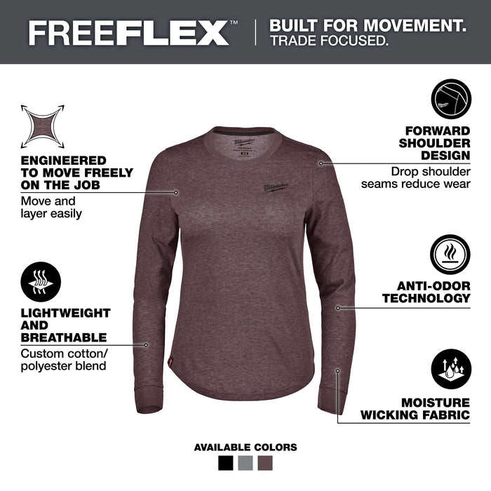 Milwaukee WMN FREEFLEX Hybrid T LS PURP S F552P-S