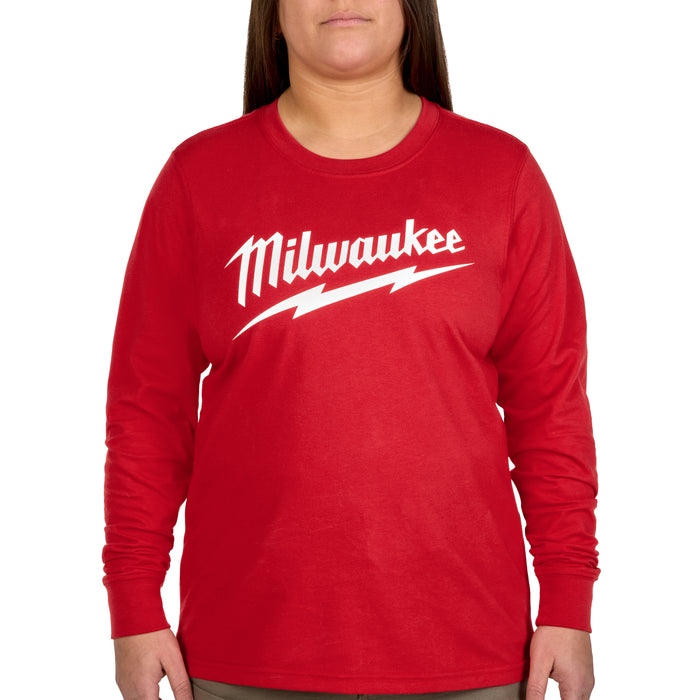 Milwaukee Women's Logo Tee - LS Red XL F553R-XL