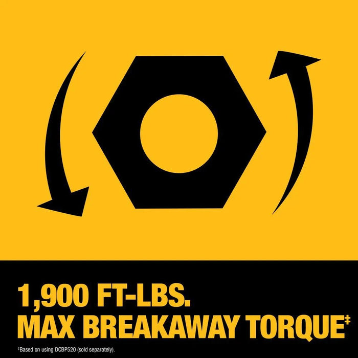 DEWALT 20V MAX* XR Brushless Cordless 1/2 In. High Torque Impact Wrench with Hog Ring Anvil (Tool Only)