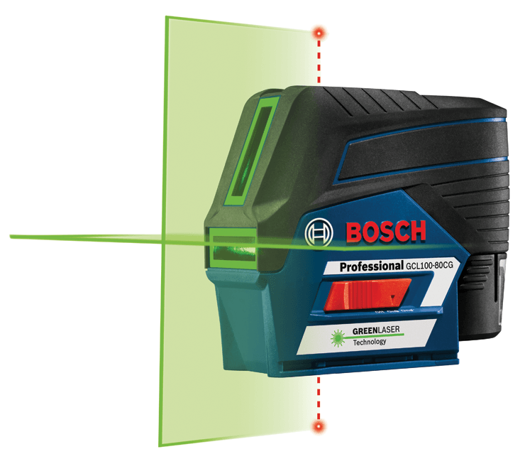BOSCH 12V MAX Connected Green-Beam Cross-Line Laser Kit w/ Plumb Points