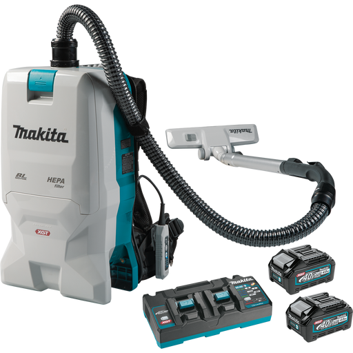 MAKITA 40V MAX XGT® 6 Quart HEPA Filter Dry Backpack Vacuum Kit