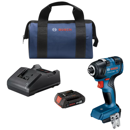 BOSCH 18V 1/4" Hex Impact Driver Kit