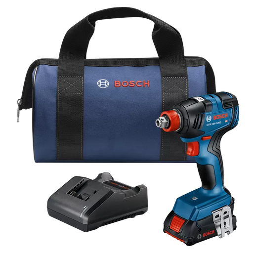 BOSCH 18V 2-IN-1 1/4" & 1/2" Bit/Socket Impact Driver/Wrench Kit