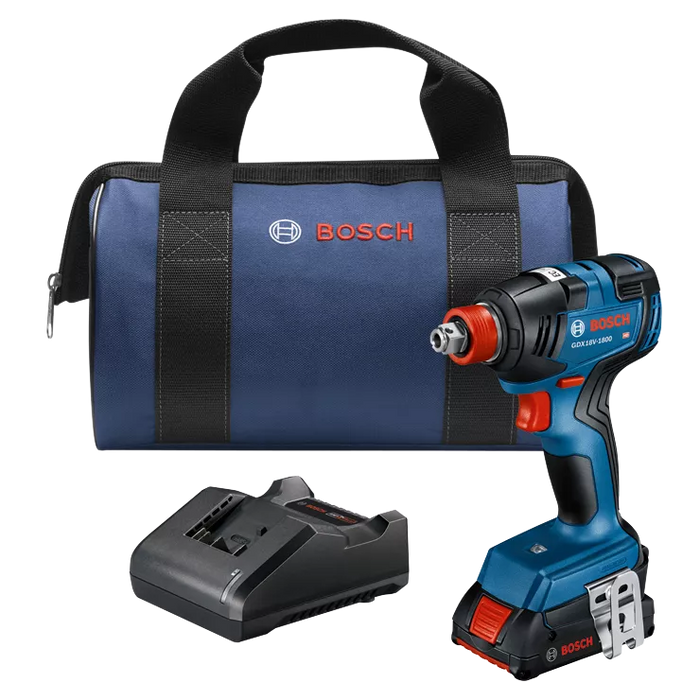 BOSCH 18V 2-IN-1 1/4" & 1/2" Bit/Socket Impact Driver/Wrench Kit