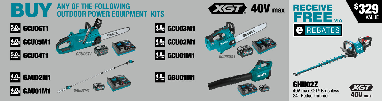 MAKITA 40V MAX XGT® 12" Top Handle Chain Saw Kit