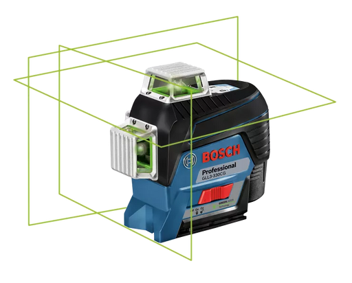 BOSCH 12V MAX 360⁰ Connected Green-Beam Three-Plane Leveling & Alignment-Line Laser Kit