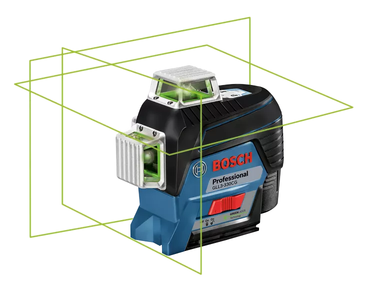 BOSCH 12V MAX 360⁰ Connected Green-Beam Three-Plane Leveling & Alignment-Line Laser Kit