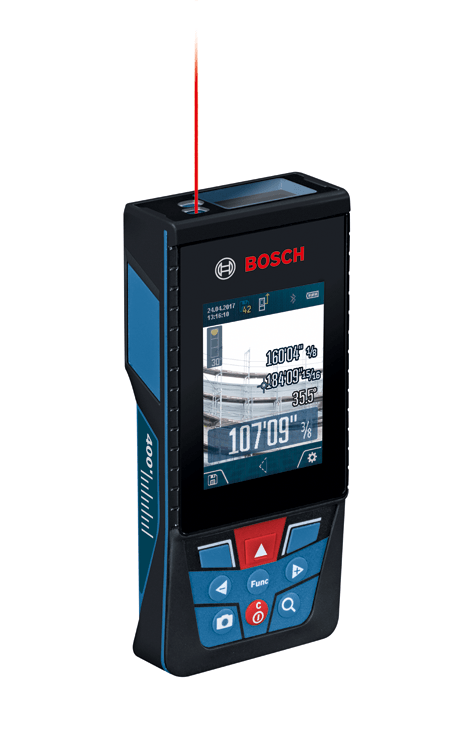 BOSCH BLAZE™ Outdoor 400' Connected Lithium-Ion Laser Measure w/ Camera