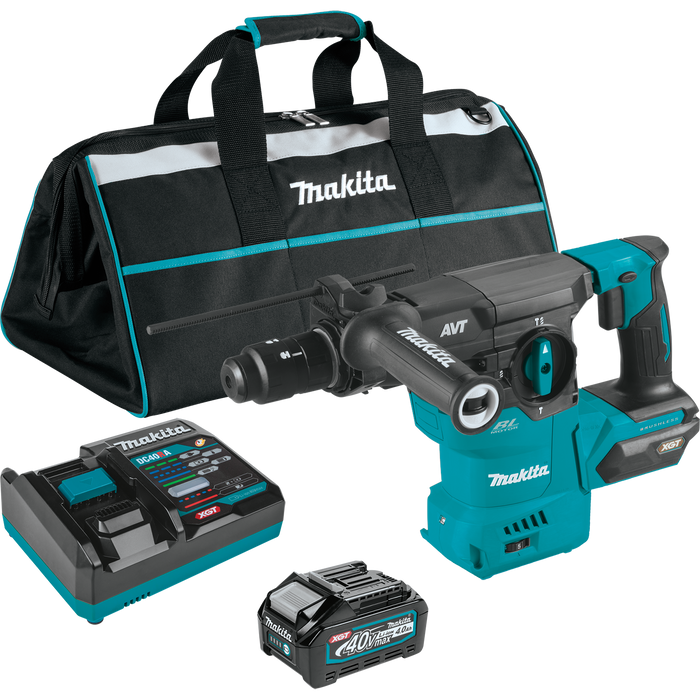 MAKITA 40V MAX XGT® 1‑3/16" SDS‑PLUS AVT® Rotary Hammer w/ Interchangeable Chuck Kit