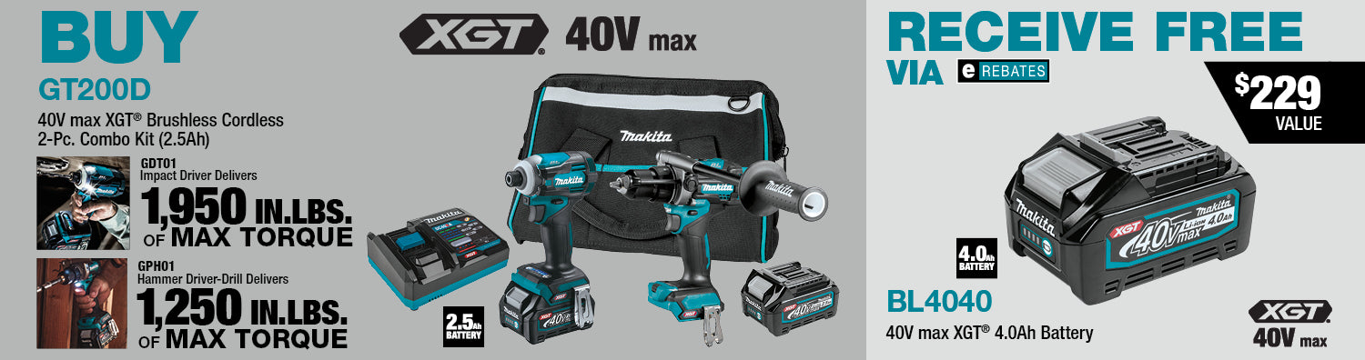 MAKITA 40V MAX XGT® 2 UDS. Kit combinado