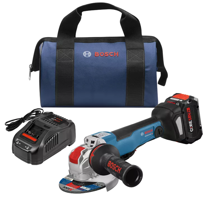 BOSCH 18V X-LOCK Connected-Ready 4-1/2" – 5" Angle Grinder Kit