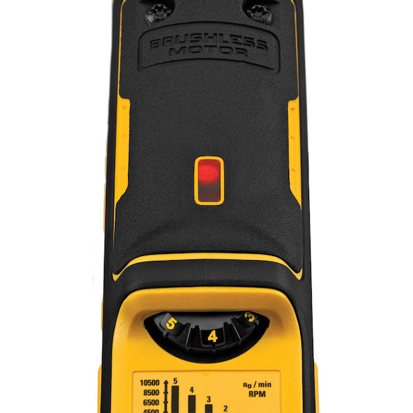 DEWALT Amoladora angular pequeña con interruptor de paleta sin escobillas de 5" con freno de retroceso, sin bloqueo, velocidad variable