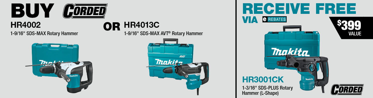 Martillo perforador MAKITA SDS‑MAX AVT® de 1‑9/16" 