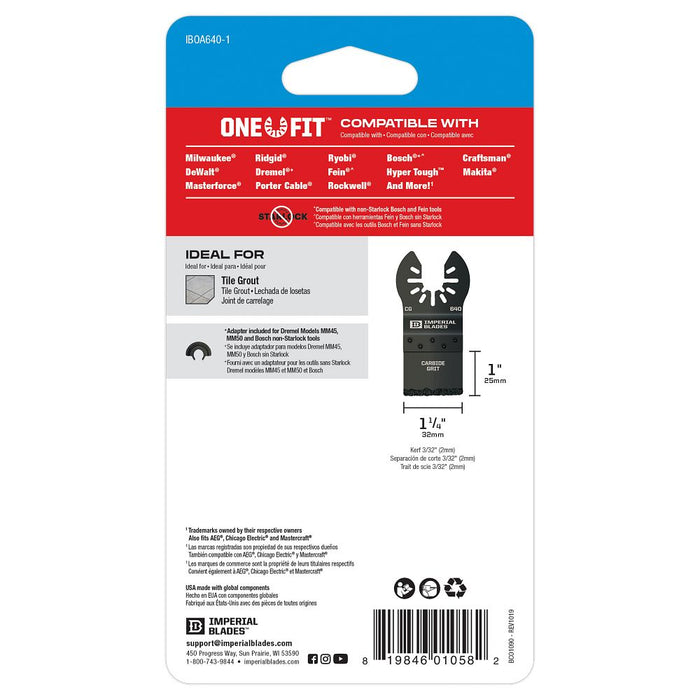 Milwaukee Tools ONE FIT 1-1/4" CRBD GRIT BLD 1PK IBOA640-1
