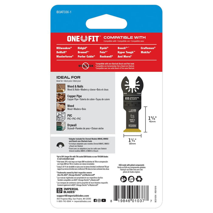 Milwaukee Tools 1 FIT 1-1/4" TI MLTIMTRL BLD 1PK IBOAT336-1