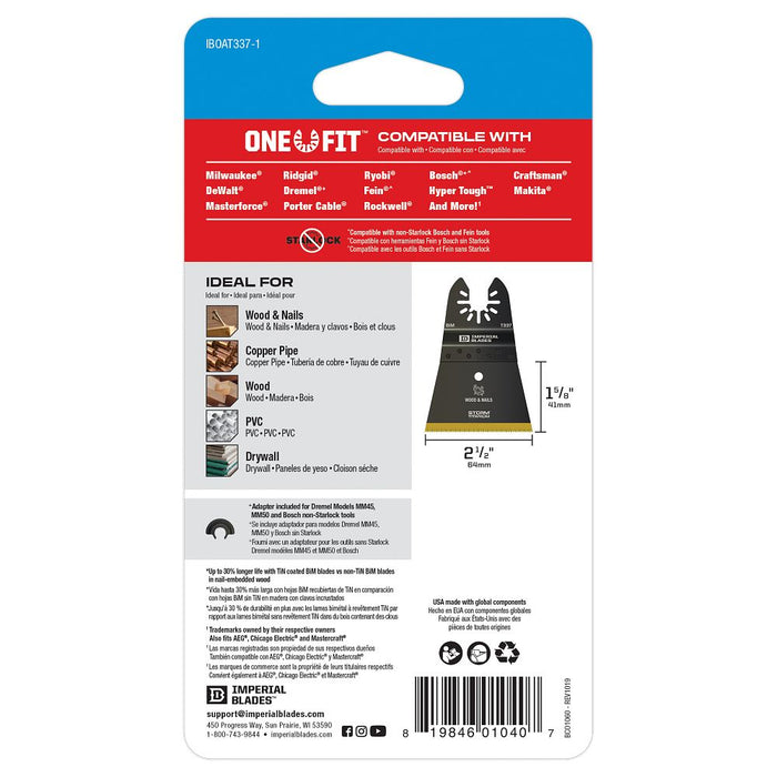 Milwaukee Tools 1 FIT 2-1/2" TI MLTIMTRL BLD 1PK IBOAT337-1