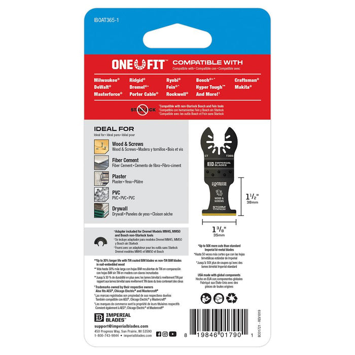 Milwaukee Tools ONE FIT 1-3/8" CT MLTI-MTRL 1PK IBOAT365-1