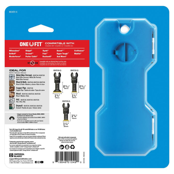 Milwaukee Tools 1 FIT TIN BIM VARIETY 6PC + CASE IBOATV-6