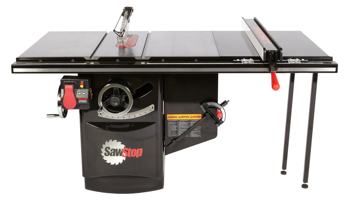 SAWSTOP Sierra de gabinete industrial ICS™ 3HP 1ph 230V 60Hz Sistema de cerca industrial con deslizamiento en T de 36"