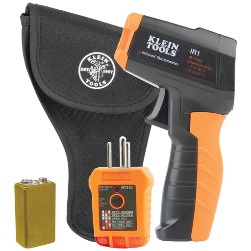 KLEIN TOOLS Infrared Thermometer w/ GFCI Receptacle Tester